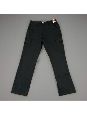 Men's Wrangler Cargo Pants 34x34 Twill Black - New With Tags Outdoor Work